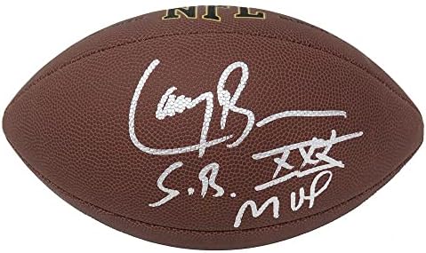 Лери Браун го потпиша Вилсон Супер Грип Фудбал со целосна големина NFL фудбал W/SB XXX MVP - Автограмски фудбали