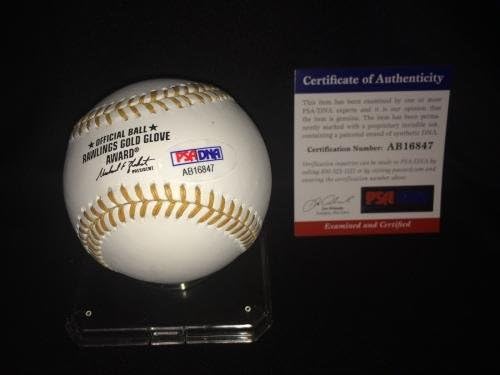 Ацунори Инаба Потпиша Официјална Златна Ракавица Бејзбол Нипон Шунка Борци Пса/Днк - Автограм Бејзбол