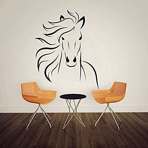 Boodecal Mustang Horse Siluette wallид декорална декор за спална соба Детска соба Игротека 22 инчи x 27,5 инчи