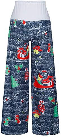 Iius Божиќни високи половини од пот, женски џогери со дното на џокери со џебови салон панталони атлетски џогери панталони