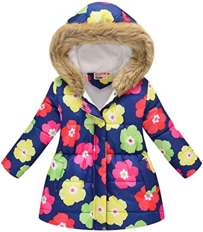 Детско палто Зимска бебешка јакна девојки со качулки со качулка, дете, надворешна облека за ветерници, топло густо девојки палто