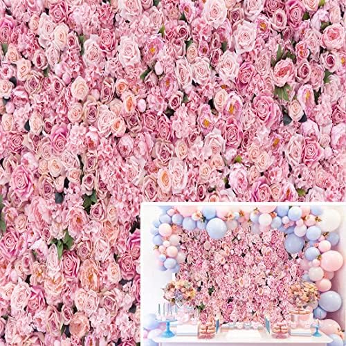 Бинкуо 8х8фт Розова Роза Ѕид Позадина Розова Пролет Цвеќиња Позадини Девојки Жени Роденден Плевене Невестински Туш Годишнина Церемонија Декорација