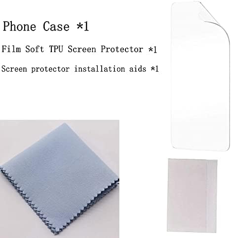 Jioeuinly Case for ZTE Avid 589 Z5158 Consumercellular The Phone Cover + Film Soft TPU Screen Protector LZM
