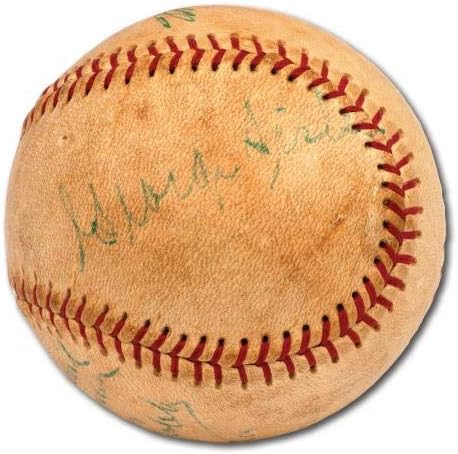 Вонредна Џим Торп &засилувач; Тај Коб Потпишан Автограм 1940-Тите Бејзбол ПСА Днк Коа-Автограм Бејзбол