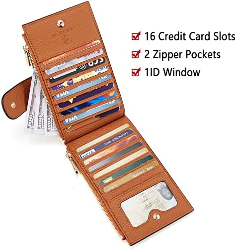 Кожни паричници на Бостатен жени РФИД блокирајќи голем капацитет ＆ кожа 15,6 инчи лаптоп ранец компјутерска торба