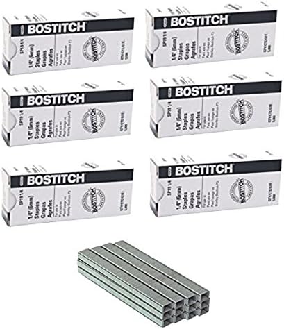 Bostitch Premium Staples за P3 Plier Stapler, 0,25-инчен нога, 6 кутии од 5.000 по кутија