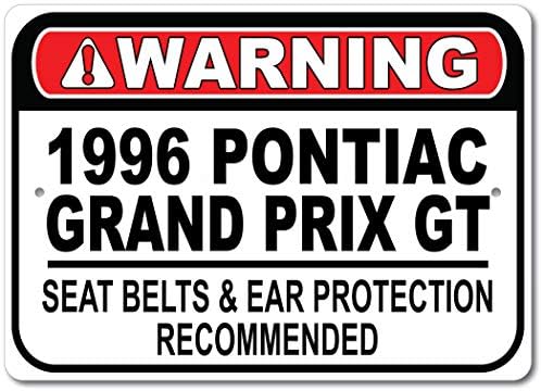 1996 96 Понтијак Гран При Гт Безбедносен Појас Препорача Брз Автомобилски Знак, Знак За Метална Гаража, Ѕиден Декор, Знак ЗА
