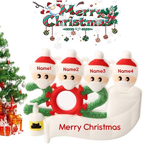 Енергични Виси За Новогодишна Елка-Персонализиран Семеен Божиќен Декор-САМ-Напишете Имиња На Вашето Семејство За Пријатели и