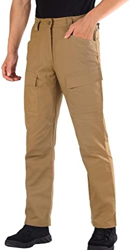 Freekite машки рипстоп карго панталони опуштени вклопени тактички панталони за мажи на отворено водоотпорни пешачки панталони со повеќе џебови