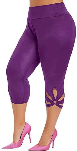Познати панталони за јога TIK_TOK, плус големина на капри за лепки за женски теретани за компресија хеланки плен лифт тексас
