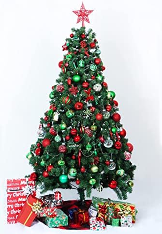 Christmasоидоми 76 парчиња Божиќни украси Армиран стил Божиќни украси, разновидни расипувачки божиќни украси за празници, украси