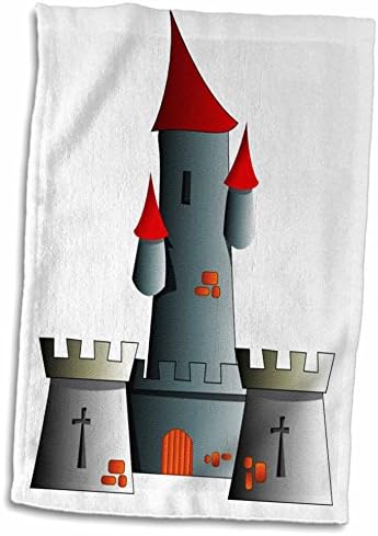 3drose Florene Childrens Art - Grey N Red Castle - крпи