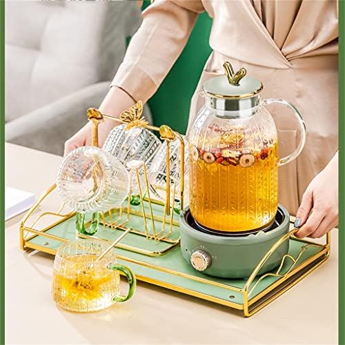 Феер за сите стаклени садови за домашна канцеларија Мал електричен цвет чајник за готвење чајник фитнес со сет на големи капацитети