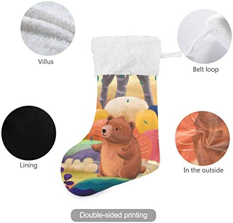 Пимилагу симпатична мечка Божиќни чорапи 1 пакет 17,7 , виси чорапи за Божиќна декорација