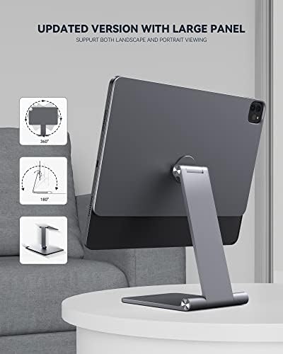 Lululook Magnetic iPad Pro/Air Stand, преклопен преносен прилагодлив магнетски држач за држачи за iPad ipad Pro Stand for Apple