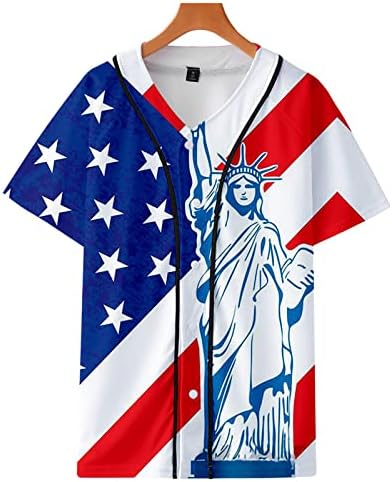 2023 година Нова жена маж во САД краток ракав О вратот печати врвови блузи маица деца момчиња девојки маички знаме печатени