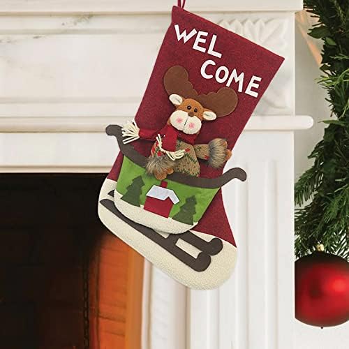 Тодозо бонбони подароци чорапи Персонализирани камин порибување кадифни Божиќни украси за дома и додаток за забава за деца семејни