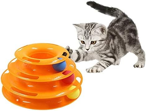 MSHENG три нивоа кула патеки диск миленичиња мачка играчка мачка интелигенција забава троен диск мачки играчки играчки за обука