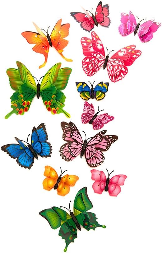 Комплет Декоративни Пеперутки Од 48 Парчиња - 3д Налепници За Пеперутки Декор За Девојка Во Куќа