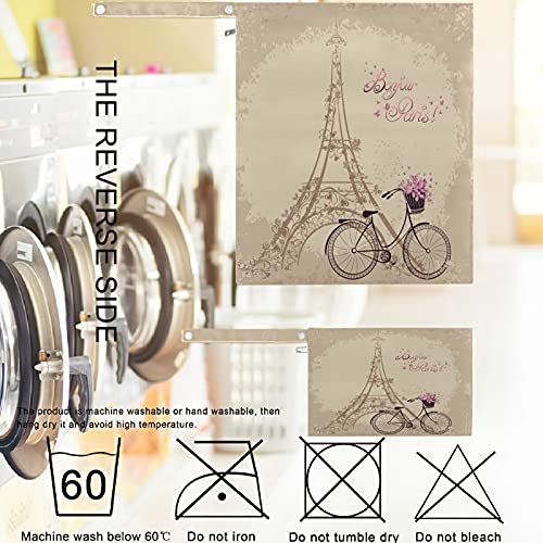VisesUnny Гроздобер романтичен Париз 2 парчиња влажна торба со патенти џебови што може да се пеат за еднократно променлива торба за пелена за патување, плажа, дневна гри