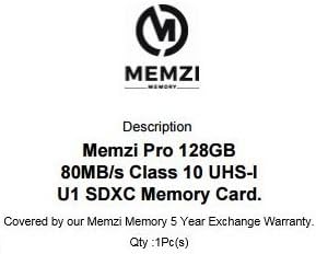 MEMZI PRO 128gb Класа 10 80MB / s Sdxc Мемориска Картичка За Panasonic Lumix FZ, LX, TZ, ZS Серија Дигитални Камери