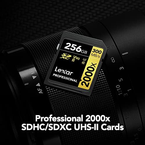 Lexar Professional 2000x 128gb SDXC Uhs-II Картичка, До 300mb / S Читање, ЗА DSLR, Видео Камери Со Квалитет на Кино &засилувач;