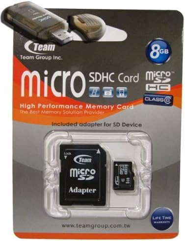 8GB Турбо Класа 6 Microsdhc Мемориска Картичка. Голема Брзина За Камерата Samsung TL225 Доаѓа со бесплатни SD И USB Адаптери.