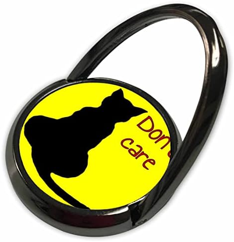 3drose не се грижи себичен вектор за цртани црни мачки изолиран на жолти - телефонски прстени