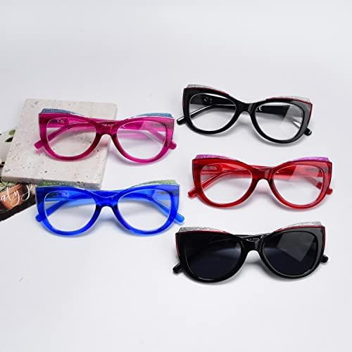 Очила за читање со 5 пакувања, жени, жени кои ги разгледуваат читателите на Кејти