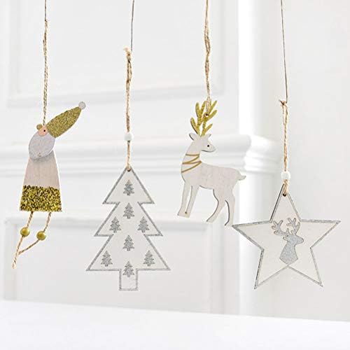 Абоофан 3 парчиња Божиќно дрво за секвенци за превртување прекрасна елска starвезда што виси украси за забави за забава