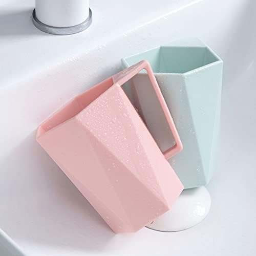 Чаша за миење на устата нераскинлива геометриска форма Компактна рачка за миење на устата пар чаша за бања