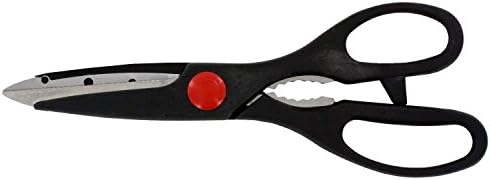 Сет од 2 црни ножици за удобност од не'рѓосувачки челик 8,5 повеќенаменски ножици совршени за секоја кујна, занаетчиска маса