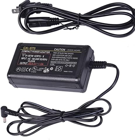 CA-570 AC Power Charger Adapter is Compatible with Apply to Canon XA10 HG30 ZR80 ZR85 ZR90 ZR100 ZR200 FS21 FS22 FS200 FS300