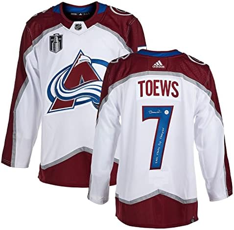 Девон Тојус го потпиша Колорадо Лавина 2022 Стенли Куп Адидас Jerseyерси - автограмирани дресови во НХЛ