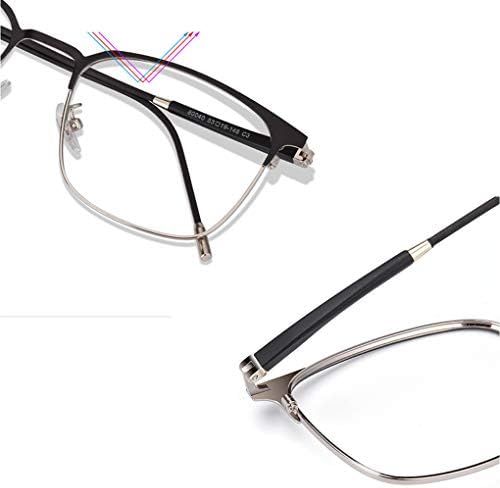 Прогресивни Мултифокални Очила За Читање, Метална Рамка И Леќи Од Смола, Далеку И Близу Не-Поларизирани Читатели со Двојна употреба