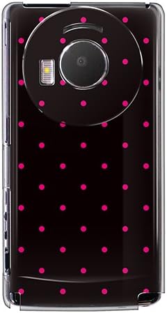 Casemarket SoftBank Lumix Телефон Поликарбонат Јасно Тешко Случај [ Точка Шема Микро-Црна &засилувач; Розова ]