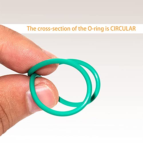 Flyshop 10 парчиња зелена FKM нитрилна гума запечатување прстени О прстен заптивка 1,54 OD 1,42 ID 0.06 ширина
