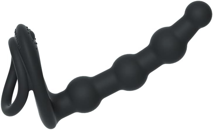 Анален приклучок Масадер за простата со прстен на пенисот, приклучок за силиконски задник со ерекција на петел за зајакнување