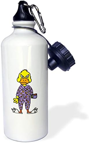 3drose Смешна симпатична патка облечена во пижами кои пијат кафе - шишиња со вода