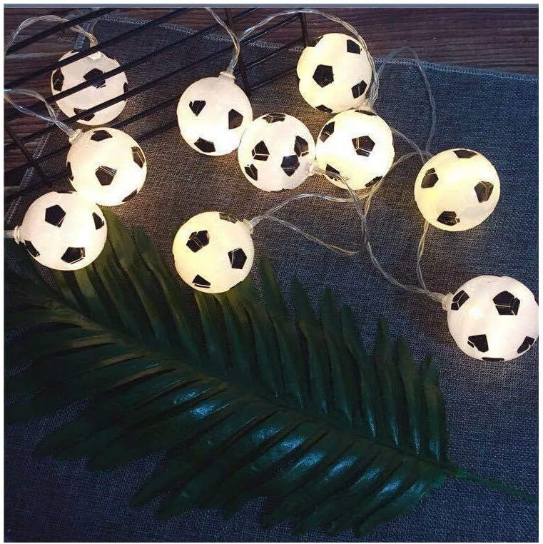 Vintopsh Soccer String Lights, 10ft Football String Lights Fairy Decoration Lights For Home, KTV, бар, момчиња син внук Детска