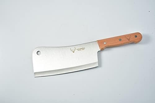 Тајкос Кујнски Нож 8 Инчен Месар Нож За Сечкање Сечкање Месо Сечкање Коски Дрвена Рачка За Дома Кујна И Ресторан