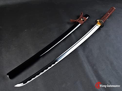 ДД меч Браун Катана 1095 Висок јаглероден челик јапонски самурај остар функционален меч нов