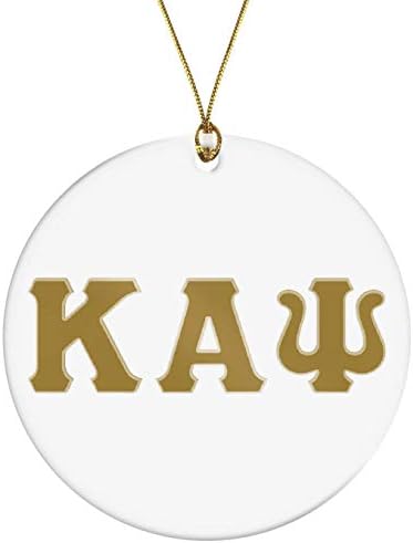 Bbgreek Kappa Alpha Psi Fraternity Paraphertanial - сет од 2 кристално стакло украси - украси за празници - Официјален добавувач