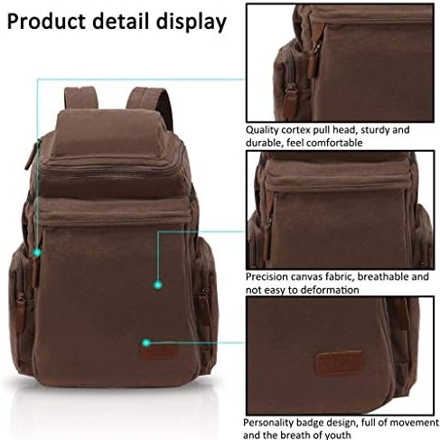 Lly grongage Canvas Collect College Bankpack School Bookbag, лаптоп со големи димензии, ранец со ранец, компјутерски рак -пакет