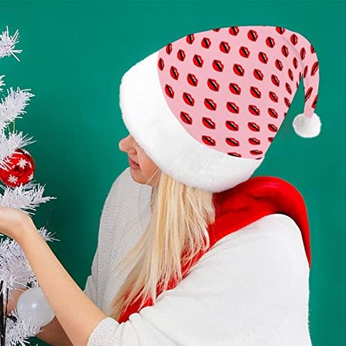 Усни Црвен Кармин Божиќна Капа Дедо Мраз Шапка Смешни Божиќни Капи Празнични Капи За Жени/Мажи