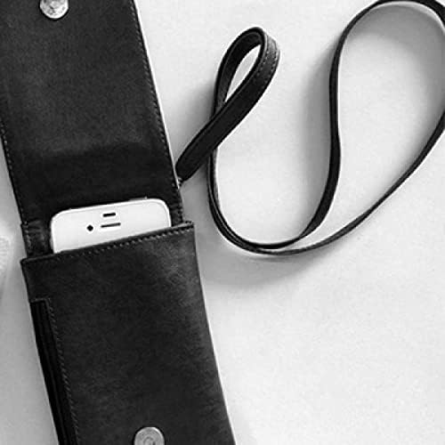 Направено во Австралија земја, Loveубов телефонска паричник чанта што виси мобилна торбичка црн џеб