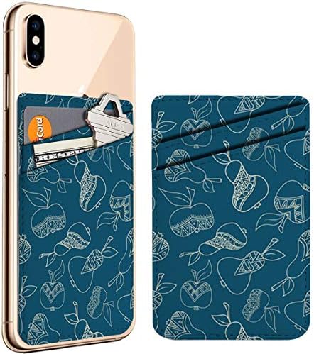 Мобилен телефон стап на лична карта за лична карта, држач за кожа на паричникот на џеб, компатибилен со iPhone, Samsung Galaxy