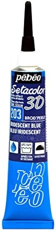 Pebeo Setacolor 3D Brod ' Apperle, Димензионална Ткаенина Боја, 20 ml Цевка-Иридентни Сини