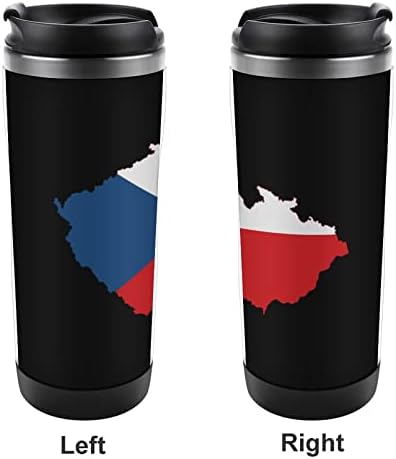 Чешка мапа на знаме патување чаши за кафе со капаци изолирани чаши од не'рѓосувачки челик двојно wallидно шише со вода