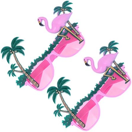 2 ПАРЧИЊА Фламинго Дизајн Очила Смешно Кокос Дрво Очила Хавајски Партија Се Облекуваат Декоративни Играчки Плажа Фото Реквизити